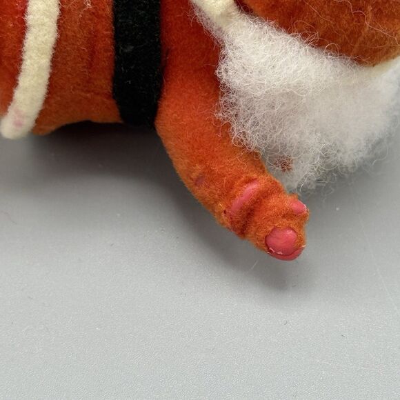 Vintage Red Flocked Santa Claus Christmas Ornament Hong Kong Kitschy 4" T READ - Picture 9 of 13